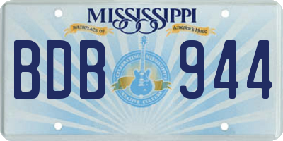 MS license plate BDB944