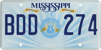 MS license plate BDD274