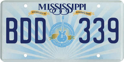 MS license plate BDD339