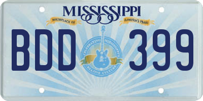 MS license plate BDD399
