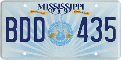 MS license plate BDD435