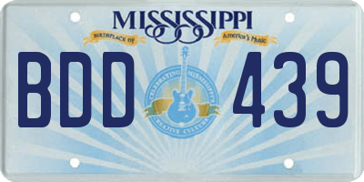 MS license plate BDD439