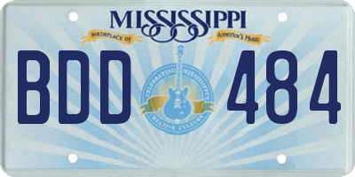 MS license plate BDD484
