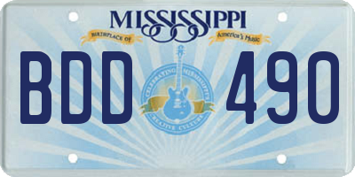 MS license plate BDD490
