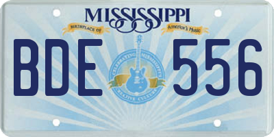 MS license plate BDE556