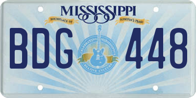 MS license plate BDG448