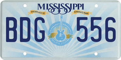 MS license plate BDG556