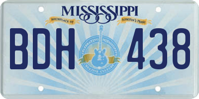 MS license plate BDH438