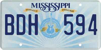 MS license plate BDH594