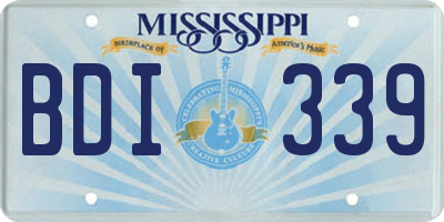 MS license plate BDI339
