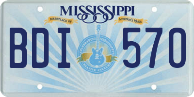 MS license plate BDI570
