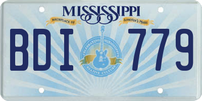 MS license plate BDI779