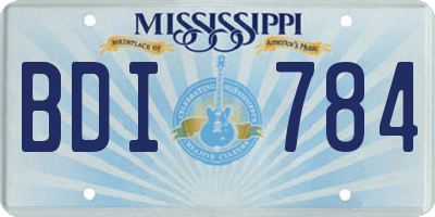 MS license plate BDI784