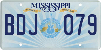 MS license plate BDJ079
