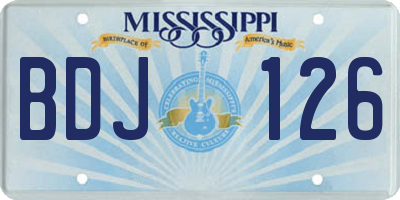 MS license plate BDJ126