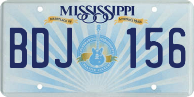 MS license plate BDJ156