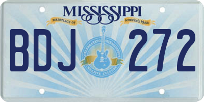 MS license plate BDJ272