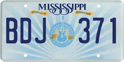 MS license plate BDJ371