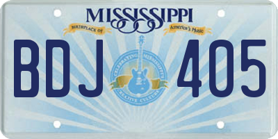 MS license plate BDJ405