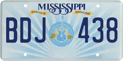 MS license plate BDJ438