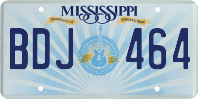 MS license plate BDJ464
