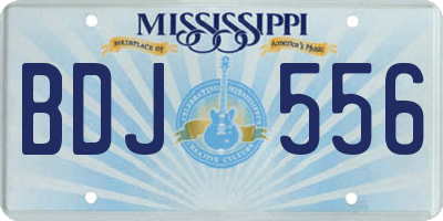 MS license plate BDJ556