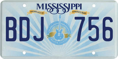 MS license plate BDJ756