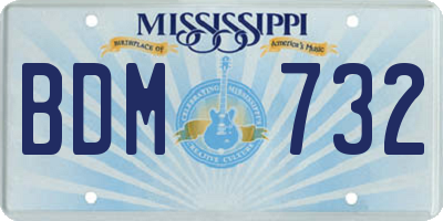 MS license plate BDM732