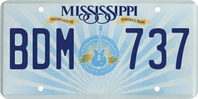 MS license plate BDM737