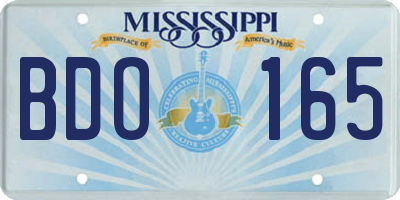 MS license plate BDO165
