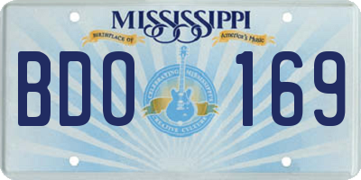 MS license plate BDO169