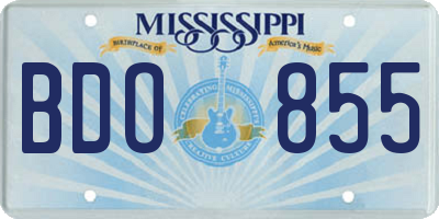 MS license plate BDO855