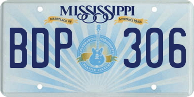 MS license plate BDP306