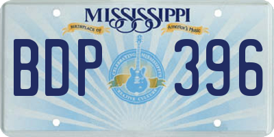 MS license plate BDP396