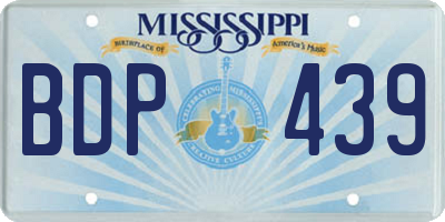 MS license plate BDP439