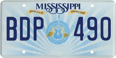 MS license plate BDP490