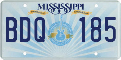 MS license plate BDQ185