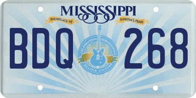 MS license plate BDQ268