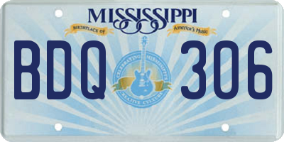 MS license plate BDQ306