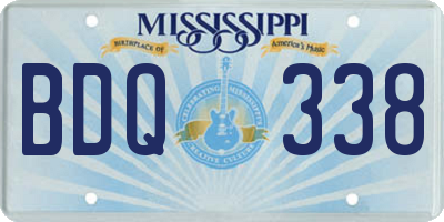 MS license plate BDQ338