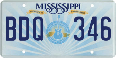 MS license plate BDQ346