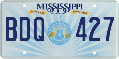MS license plate BDQ427