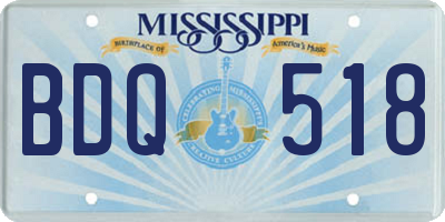 MS license plate BDQ518