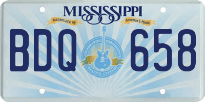 MS license plate BDQ658