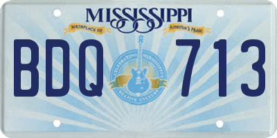 MS license plate BDQ713
