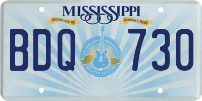 MS license plate BDQ730