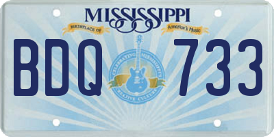 MS license plate BDQ733