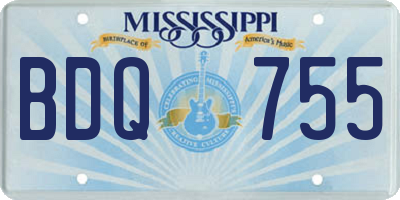 MS license plate BDQ755