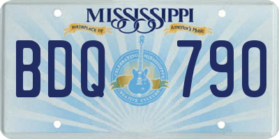 MS license plate BDQ790
