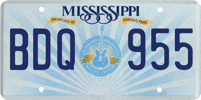 MS license plate BDQ955